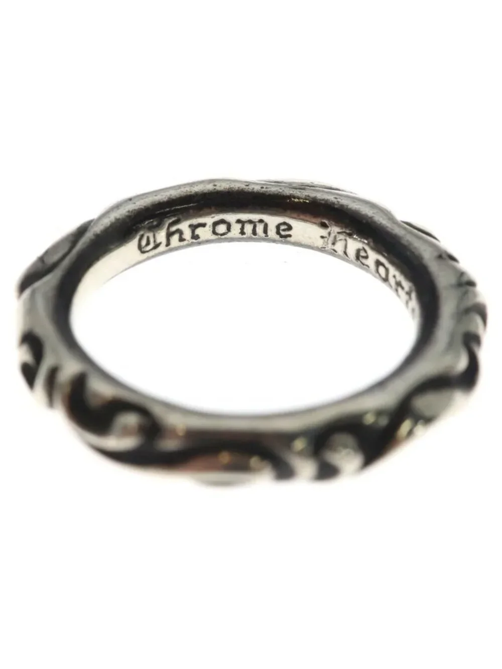 Chrome Hearts Scrl Band Scroll Ring Silver